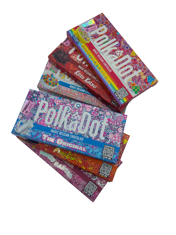 Polkadot mushroom chocolate bars